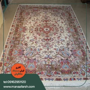 فرش دستبافت كاشان ٦ متري طرح تقديسي