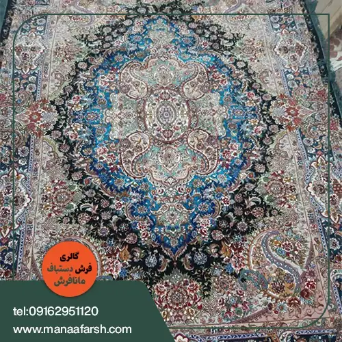 43654765767 فرش دستباف تبریز 6 متری گل و چله ابریشم