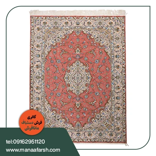 فرش دستباف 12 متری کاشان گل ابریشم