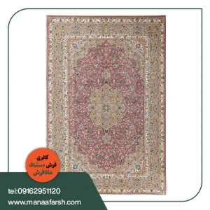فرش دستباف کاشان کرک و ابریشم 6 متری