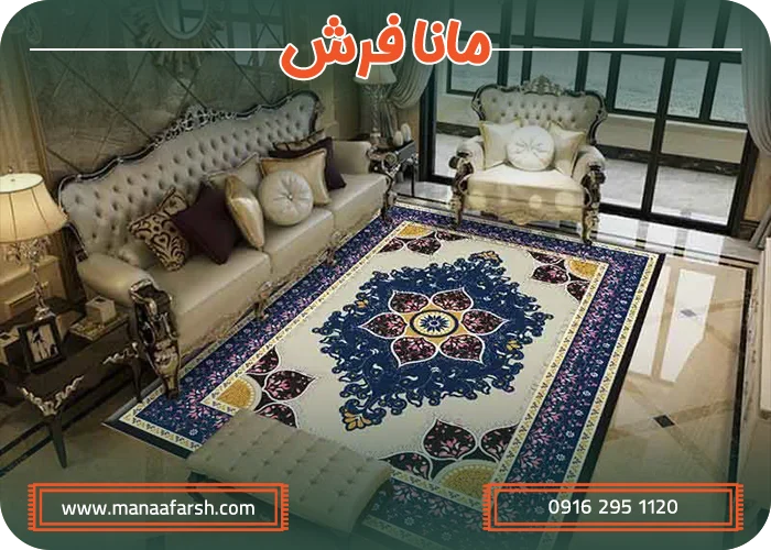 اهمیت چیدمان فرش در پذیرایی مستطیل