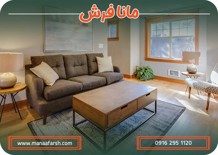 انتخاب سایز فرش برای پذیرایی مستطیل