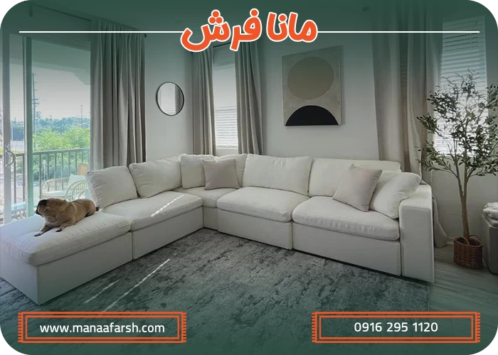 Pairing white sofa with carpet 5