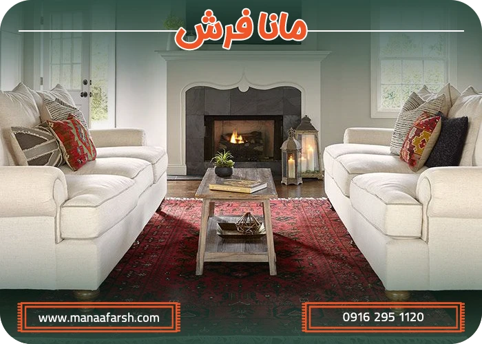 جدول راهنمای انتخاب رنگ فرش برای مبل سفید